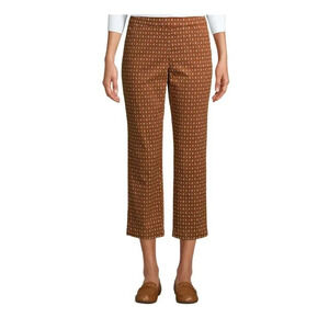 Lands' End Women's Tall Mid Rise Pull on Chino Crop Pants Size 8